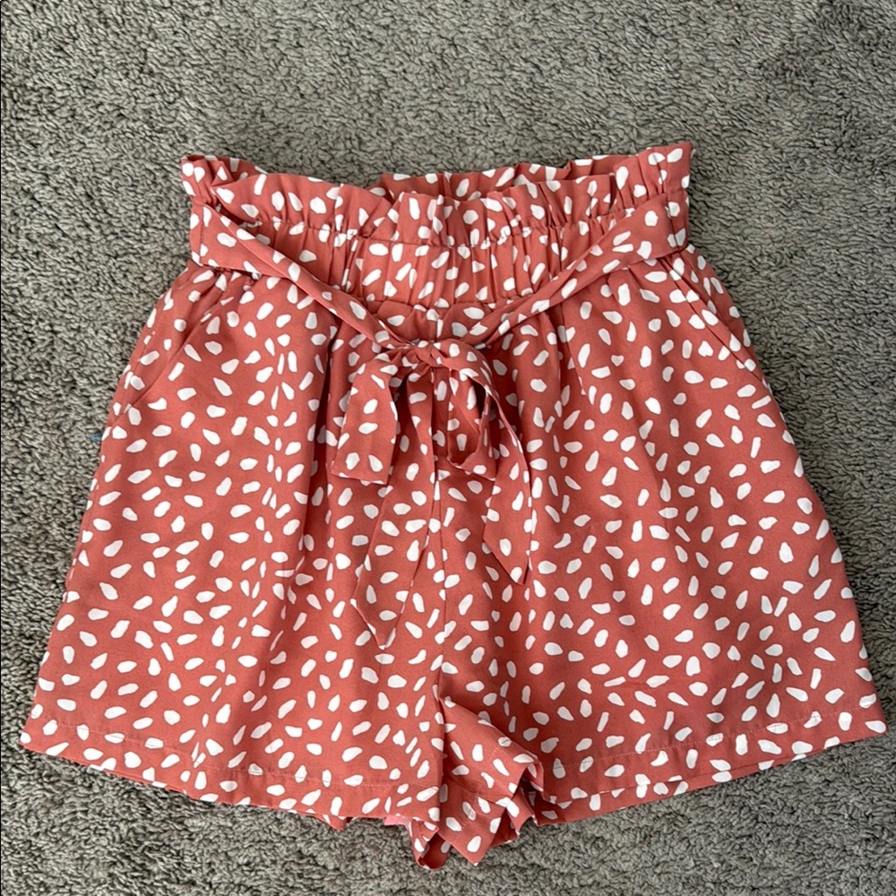 Women's Pink Patterned Shorts
